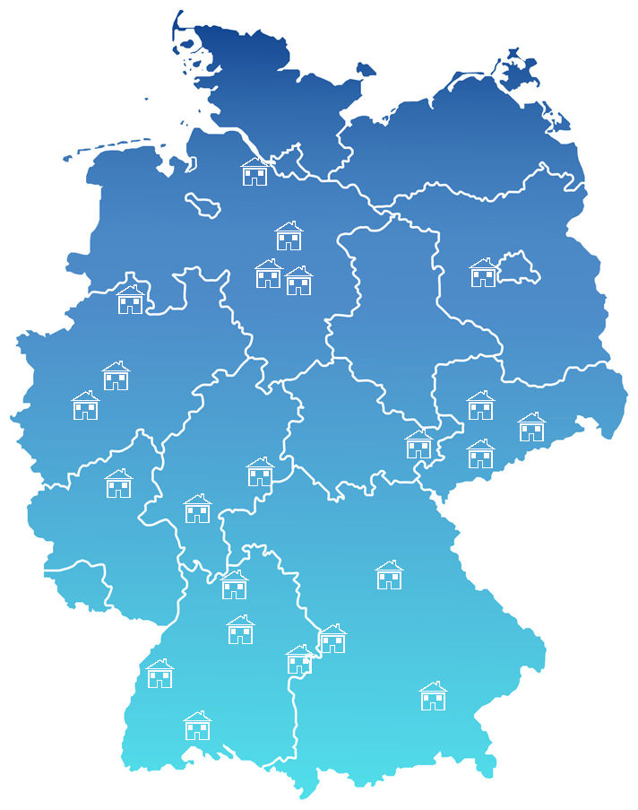 Uebersicht Musterhausparks in Deutschland