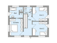 Baufritz - Holzhaus Einfamilienhaus - Grundriss DG