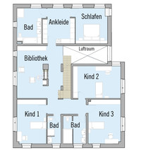 Baufritz Haus Kieffer - Grundriss Dachgeschoss Baufritz Haus Kieffer - Grundriss Dachgeschoss