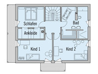 Baufritz Haus Motz-Russ - Grundriss Dachgeschoss