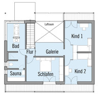 Baufritz Musterhaus Alpenchic - Grundriss Dachgeschoss