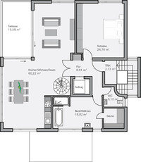 BAUMEISTER HAUS Haus Collmann - Grundriss Obergeschoss