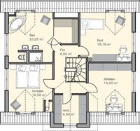 BAUMEISTER-HAUS - Haus Denker - Grundriss Dachgeschoss BAUMEISTER-HAUS - Haus Denker - Grundriss Dachgeschoss