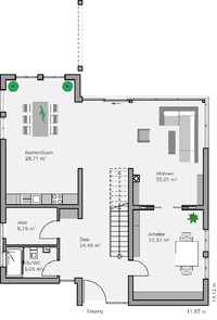 BAUMEISTER-HAUS - Haus Jonas - Grundriss Erdgeschoss BAUMEISTER-HAUS - Haus Jonas - Grundriss Erdgeschoss
