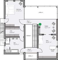 BAUMEISTER-HAUS - Haus Jonas - Grundriss Obergeschoss BAUMEISTER-HAUS - Haus Jonas - Grundriss Obergeschoss