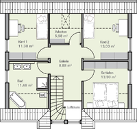 BAUMEISTER-HAUS - Haus Paulik - Grundriss Dachgeschoss