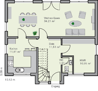 BAUMEISTER-HAUS - Haus Paulik - Grundriss Erdgeschoss