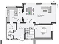 BAUMEISTER-HAUS - Haus Vettel - Grundriss Erdgeschoss