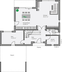 BAUMEISTER-HAUS - Bauhaus Cornelius - Grundriss Erdgeschoss BAUMEISTER-HAUS - Bauhaus Cornelius - Grundriss Erdgeschoss