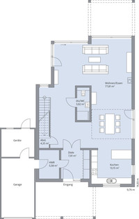 BAUMEISTER-HAUS - Haus Hildebrand - Grundriss Erdgeschoss