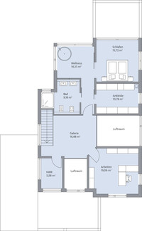BAUMEISTER-HAUS - Haus Hildebrand - Grundriss Obergeschoss BAUMEISTER-HAUS - Haus Hildebrand - Grundriss Obergeschoss