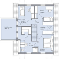 BAUMEISTER-HAUS - Haus Quistorp - Grundriss Dachgeschoss