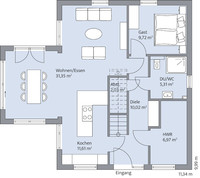 BAUMEISTER-HAUS - Haus Quistorp - Grundriss Erdgeschoss