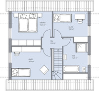 BAUMEISTER-HAUS - Haus Lutz - Grundriss Dachgeschoss