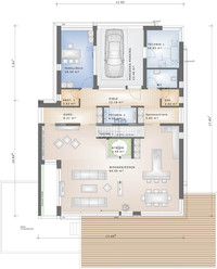 Bien-Zenker - Haus CONCEPT-M III - Grundriss EG