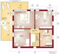 Bien Zenker Haus Evolution 154 V11 - Grundriss Obergeschoss