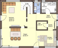 Büdenbender Hausbau - Haus Brentano - Grundriss EG Büdenbender Hausbau - Haus Brentano - Grundriss EG