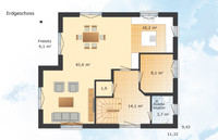 Danhaus - Haus Solitüde - Grundriss Erdgeschoss