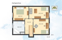 Danhaus - Haus Stockholm - Grundriss Dachgeschoss Danhaus - Haus Stockholm - Grundriss Dachgeschoss
