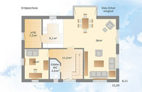 Danhaus - Haus Glücksburg - Grundriss EG