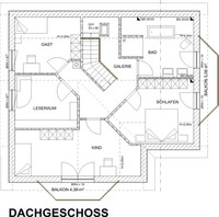 FAVORIT Massivhaus - Haus Noblesse - Grundriss DG