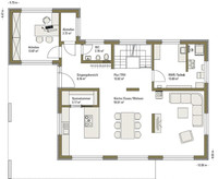Fertighaus WEISS - Musterhaus Günzburg - Grundriss Erdgeschoss