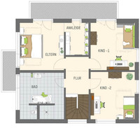 FingerHaus - Haus MEDLEY 3.0 - Musterhaus Kassel - Grundriss Obergeschoss