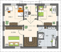 FingerHaus - UNO 2.0 – Musterhaus Leipzig - Grundriss Dachgeschoss