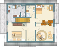 FingerHaus - NEO 312 Musterhaus Bad Vilbel - Grundriss Dachgeschoss