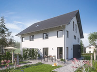 FingerHaus - Doppelhaus DUO 100 SE -Garten