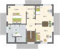 FingerHaus - Haus MEDLEY 3.0 – Musterhaus Mannheim - Grundriss Dachgeschoss