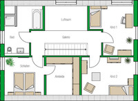 HELMA Eigenheimbau AG - Haus Lübeck - Grundriss DG