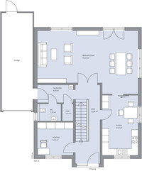 BAUMEISTER-HAUS - Haus Adler - Grundriss Erdgeschoss BAUMEISTER-HAUS - Haus Adler - Grundriss Erdgeschoss