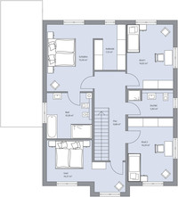 BAUMEISTER-HAUS - Stadtvilla Adler - Grundriss Obergeschoss BAUMEISTER-HAUS - Stadtvilla Adler - Grundriss Obergeschoss