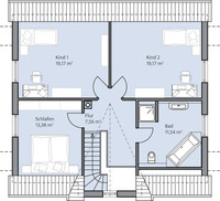 BAUMEISTER-HAUS - Haus Brede - Grundriss Dachgeschoss