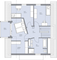 BAUMEISTER-HAUS - Haus Echterkamp - Grundriss Dachgeschoss