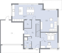 BAUMEISTER-HAUS - Bauhaus Gerlach - Grundriss Erdgeschoss BAUMEISTER-HAUS - Bauhaus Gerlach - Grundriss Erdgeschoss