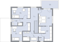 BAUMEISTER-HAUS - Bauhaus Gerlach - Grundriss Obergeschoss BAUMEISTER-HAUS - Bauhaus Gerlach - Grundriss Obergeschoss
