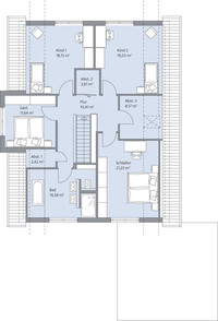 BAUMEISTER-HAUS - Haus Hallmann - Grundriss Dachgeschoss