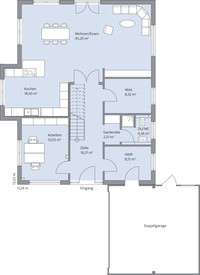 BAUMEISTER-HAUS - Haus Hallmann - Grundriss Erdgeschoss BAUMEISTER-HAUS - Haus Hallmann - Grundriss Erdgeschoss