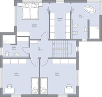 BAUMEISTER-HAUS - Stadtvilla Messerschmidt - Grundriss Obergeschoss