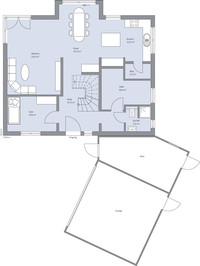 BAUMEISTER-HAUS - Haus Vahrenholt - Grundriss Erdgeschoss BAUMEISTER-HAUS - Haus Vahrenholt - Grundriss Erdgeschoss