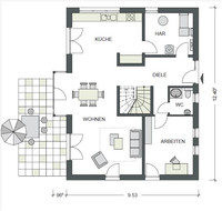 Heinz von Heiden Haus BIG 190 - Grundriss Erdgeschoss