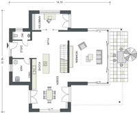 Heinz von Heiden Villa Eiche - Grundriss Erdgeschoss