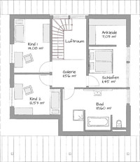 KAMPA Haus - Haus MAGOS 2.1570 - Grundriss DG