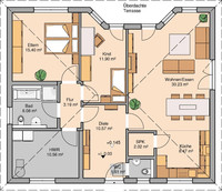Kern-Haus - Bungalow Flair - Grundriss Erdgeschoss Kern-Haus - Bungalow Flair - Grundriss Erdgeschoss