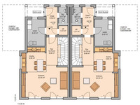 Kern-Haus - Doppelhaus Linus L - Grundriss Erdgeschoss Kern-Haus - Doppelhaus Linus L - Grundriss Erdgeschoss