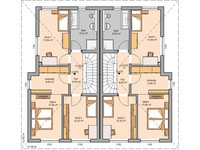 Kern-Haus - Doppelhaus Linus L - Grundriss Obergeschoss Kern-Haus - Doppelhaus Linus L - Grundriss Obergeschoss
