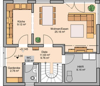 Kern-Haus - Familienhaus Loop - Grundriss Erdgeschoss