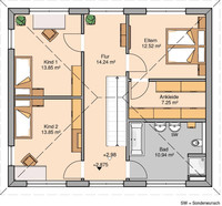 Kern-Haus - Stadtvilla Signus - Grundriss Dachgeschoss